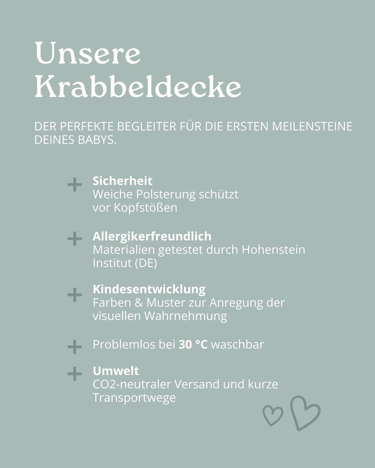 Gepolsterte Krabbeldecke, Regenbogen 120 x 120 cm