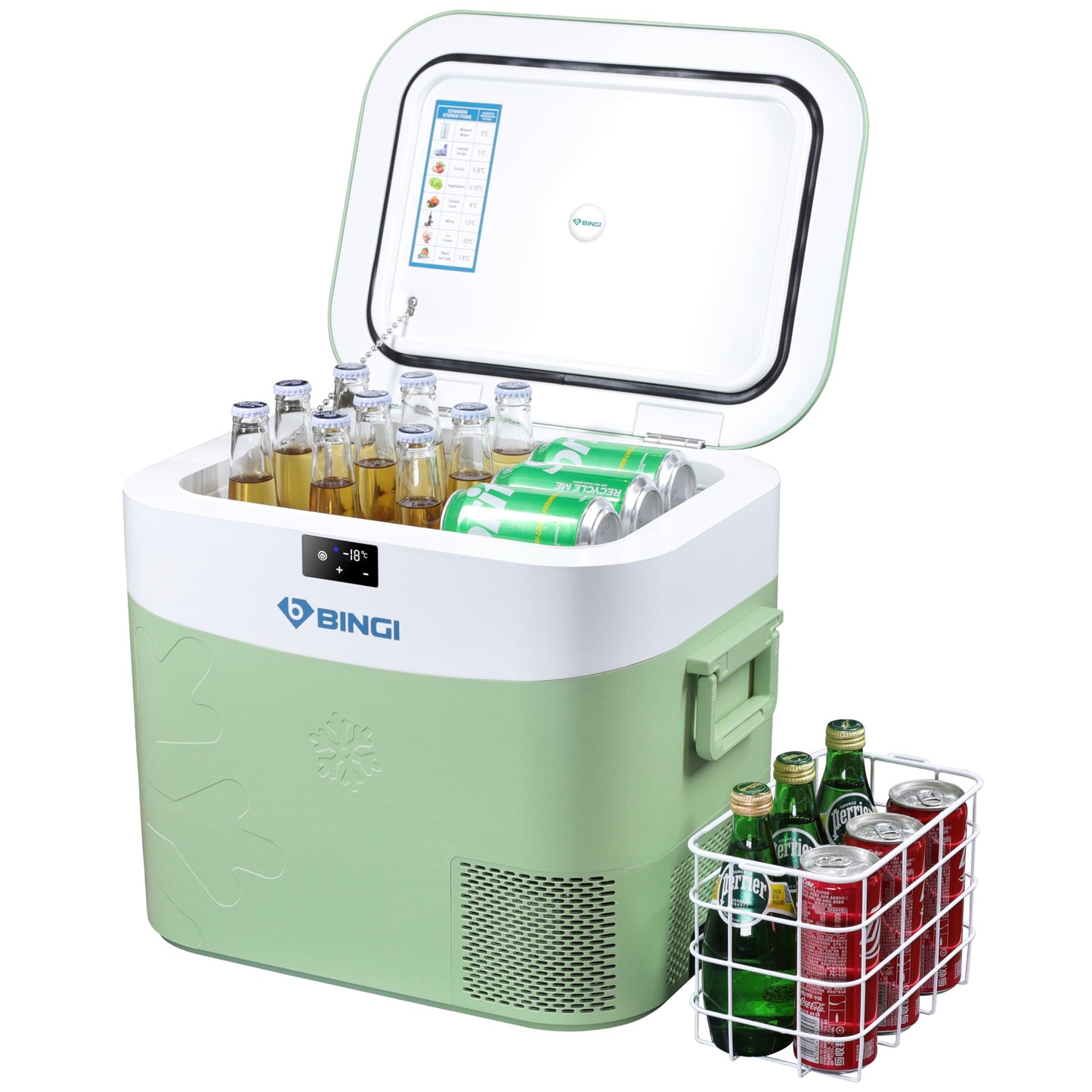 Tragbare Kühlbox für Auto & Camping, 22 Liter Grün