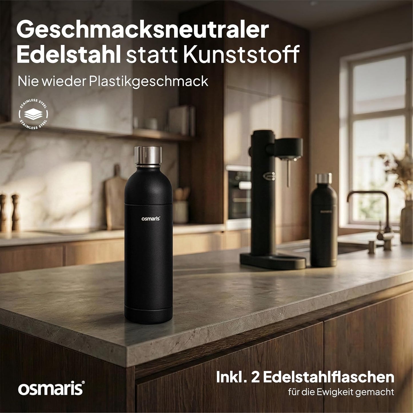 Sparkle One, Edelstahl - Mattschwarz