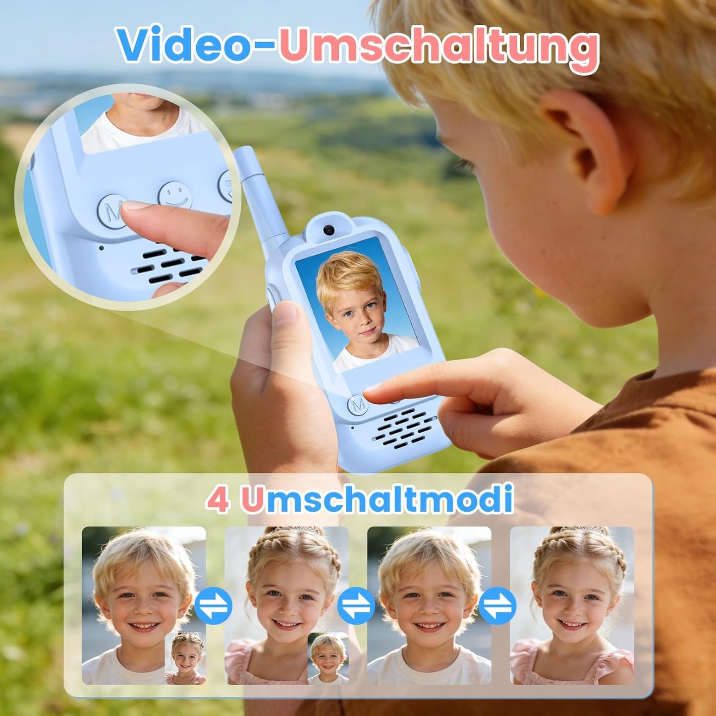 Video Walkie Talkie Set für Kinder, 2026