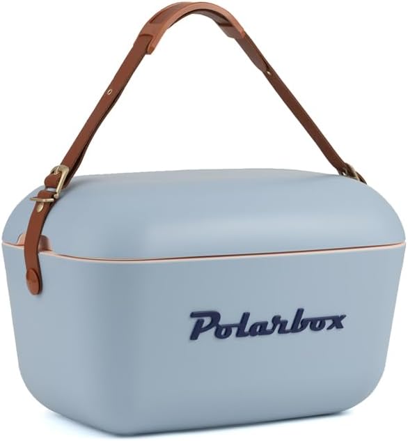Kühlbox mit Retro-Vintage-Design, 12 L Jeans Blau