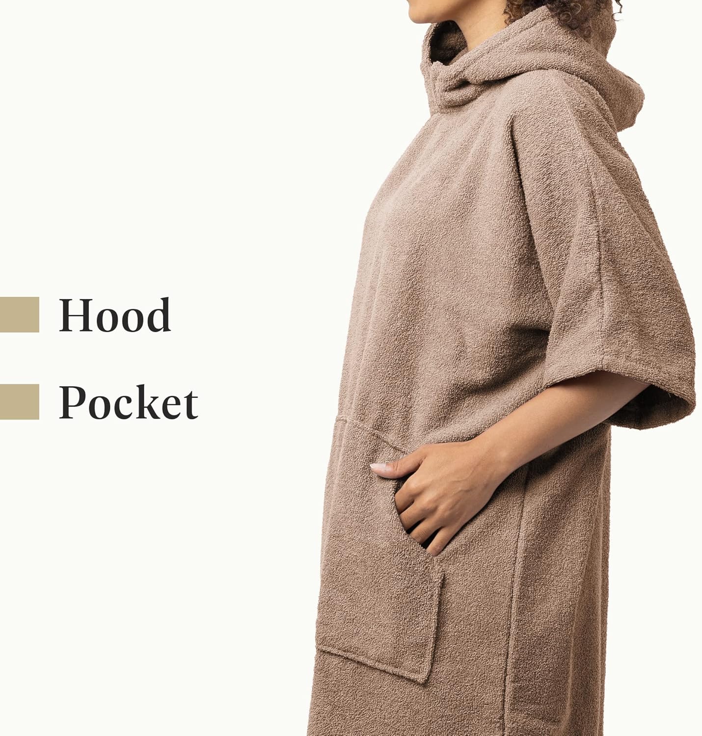 Surfer Poncho, L-XL Taupe