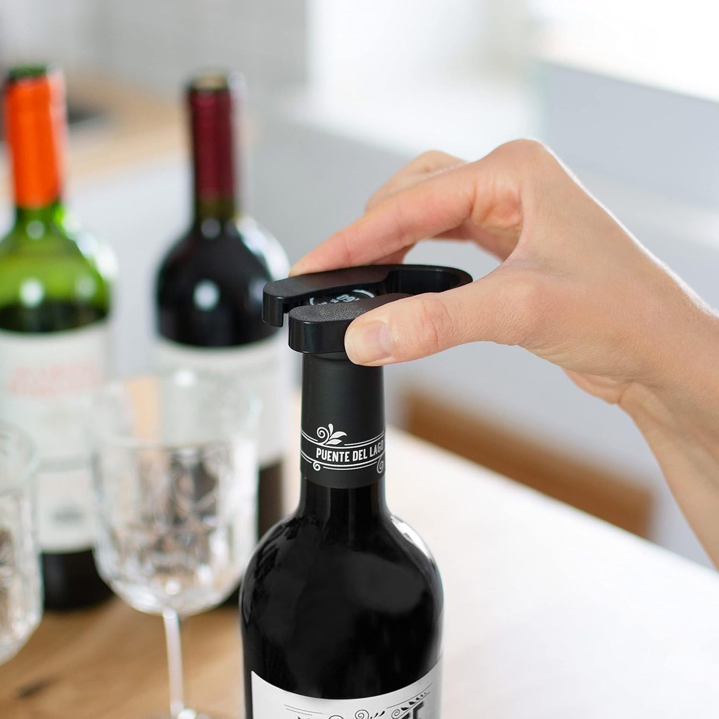 5-teiliges Weinöffner-Set mit Zubehör - Weinflaschen Design