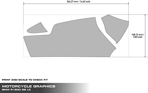 Schwingenschutz Aufkleber Kit BMW R1200GS/R1250GS, Weiß Motorsport