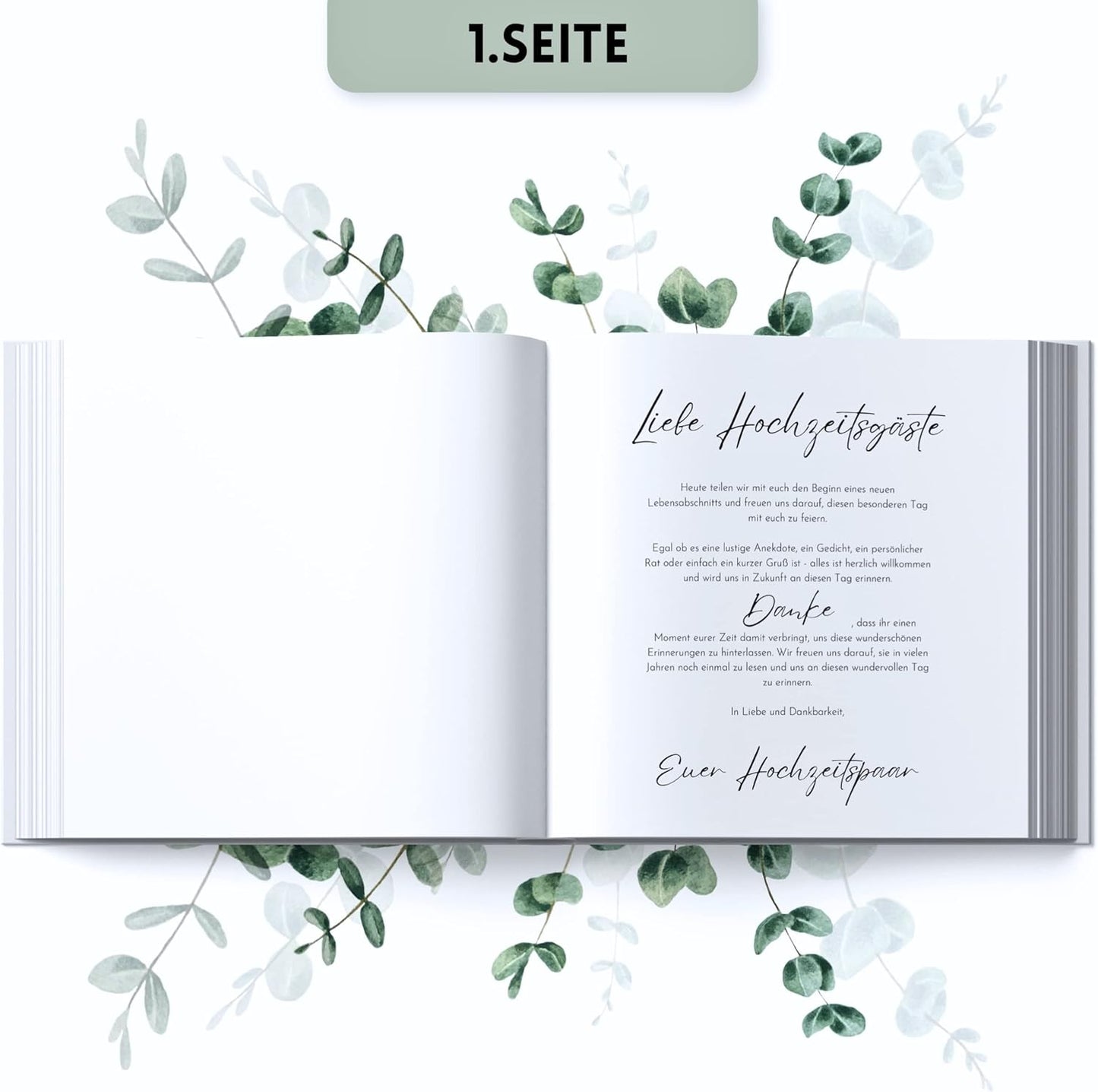 Gästebuch mit Fragen, 44 Doppelseiten