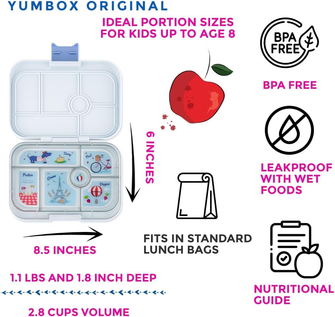 Auslaufsichere Bento-Lunchbox, Hazy Grey (Paris-tablett)