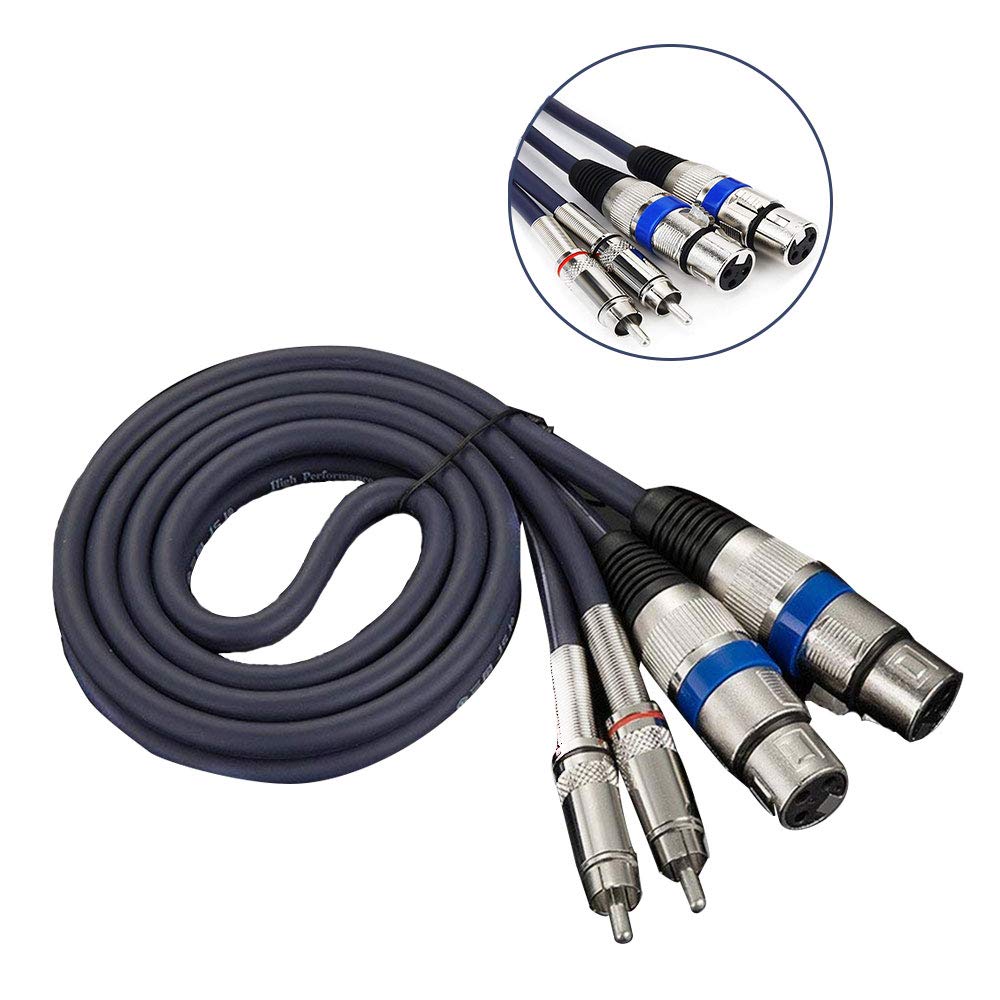 2er Set Mikrofonkabel  - XLR auf Cinch Kabel, 5m