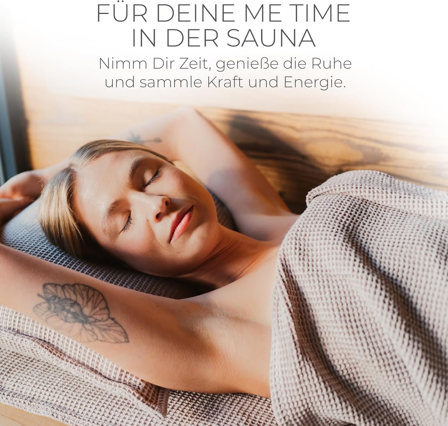 Sauna-Set Premium Matte & Kissen, hitzebeständig & waschbar, Grau