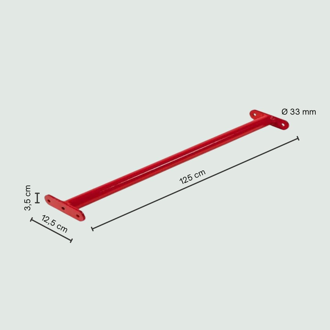 Turnstange, Rot / 125 cm (1er Pack)