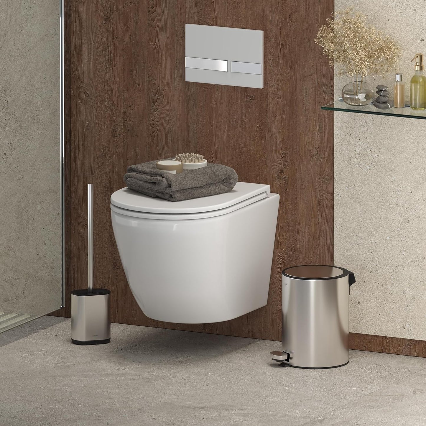 Kosmetikeimer mit Softclose, stainless steel satin