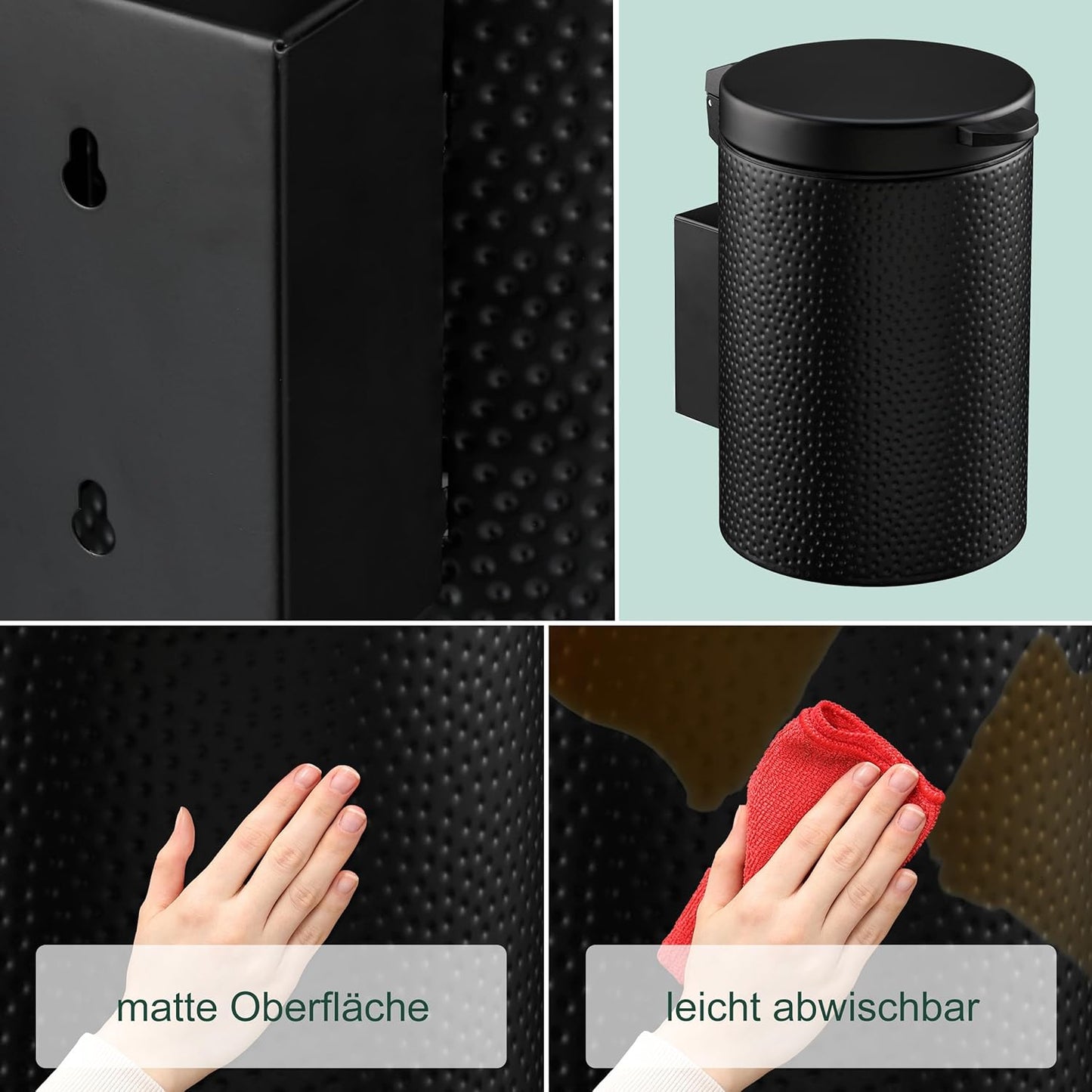 Kosmetikeimer, schwarz