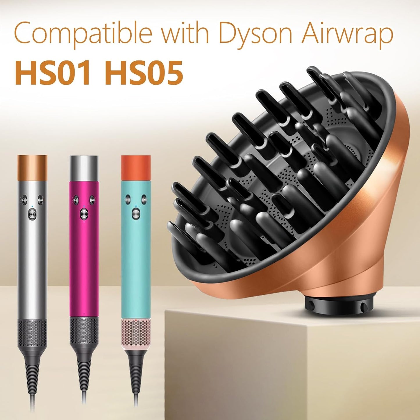 Diffusordüsenaufsatz für Airwrap Styler, 1 X Gold Diffusoraufsatz
