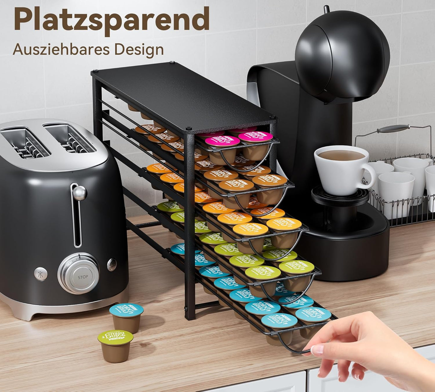Kapselhalter für Dolce Gusto, 70 Kaffeekapseln