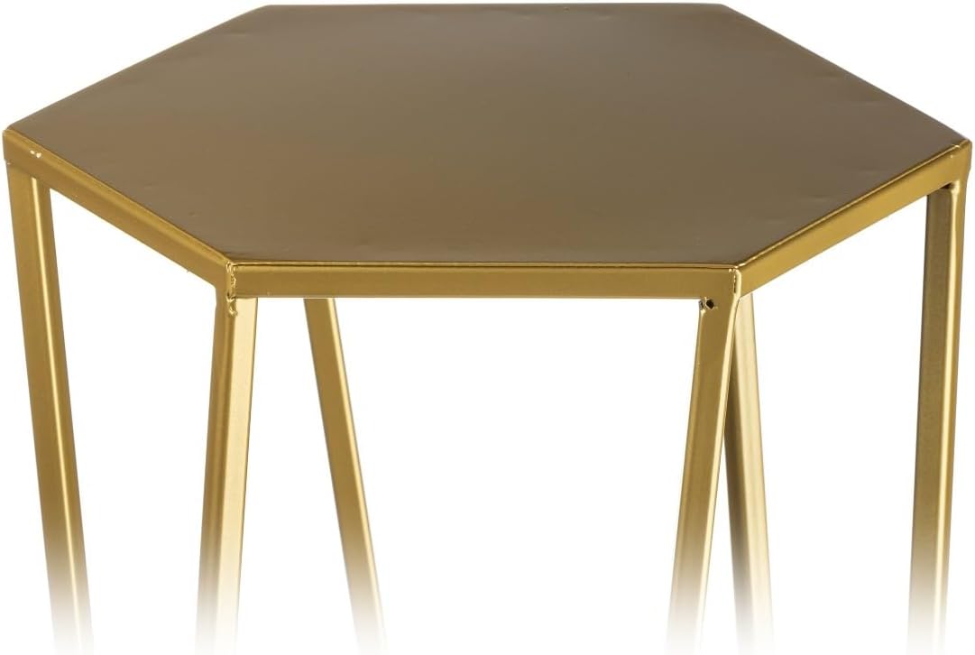 Sechseckiger Blumenständer, 40 cm|gold