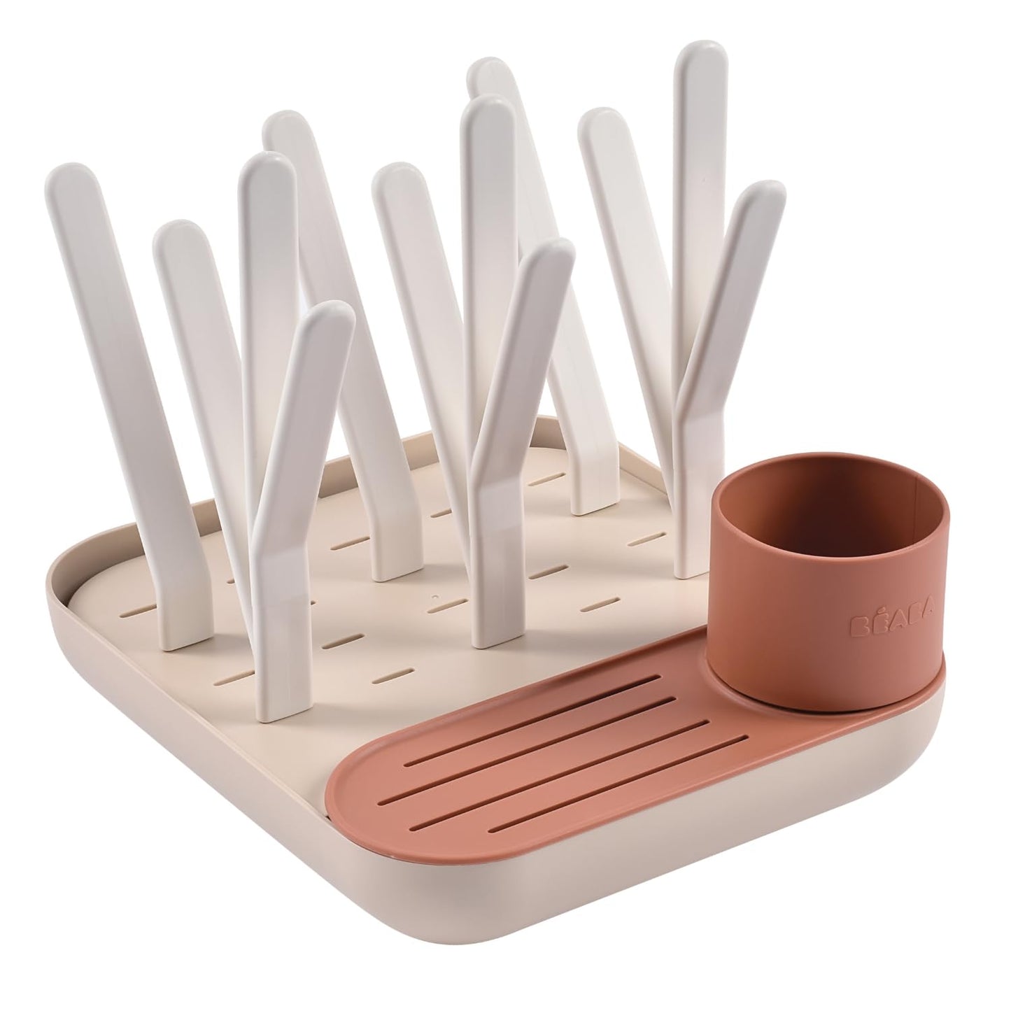 Modulares Abtropfgestell für Babyflaschen und Geschirr, Orange