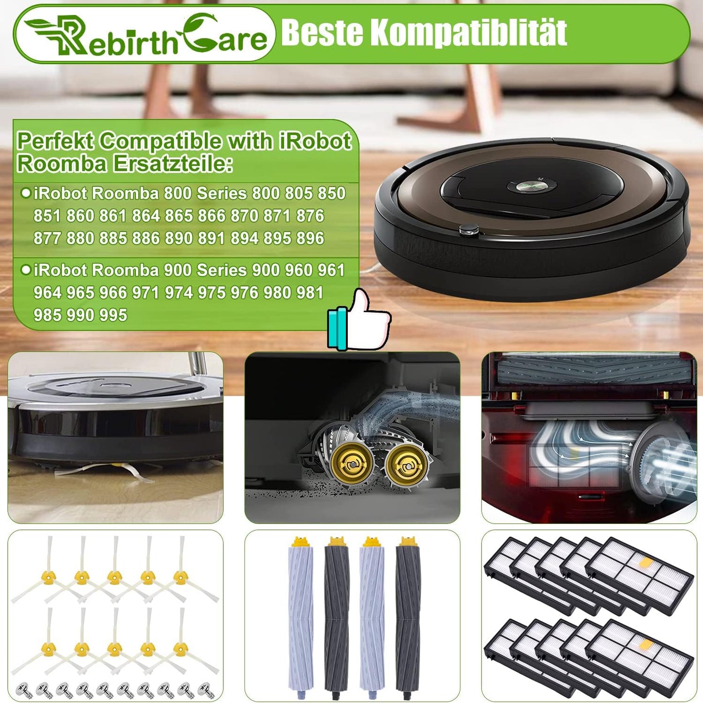 23-teiliges Ersatzteileset für iRobot Roomba