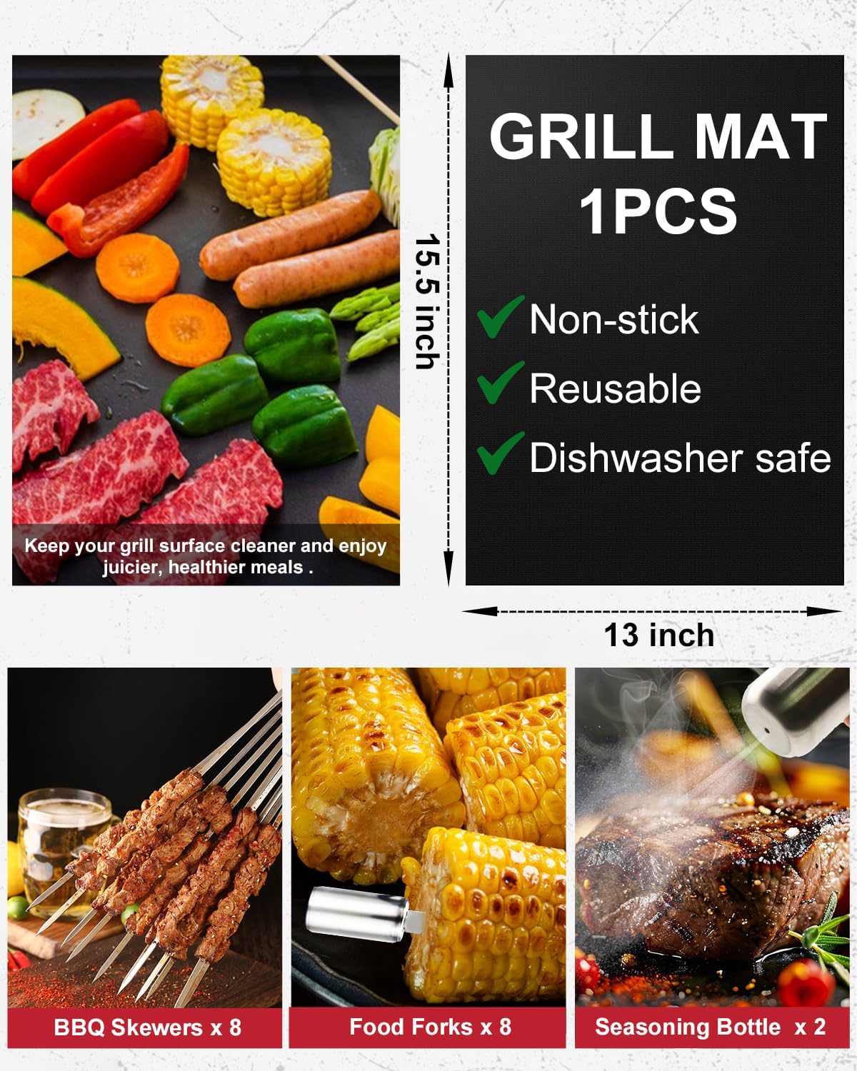 28-teiliges Grillbesteck Set mit Tragetasche, 28 PCS