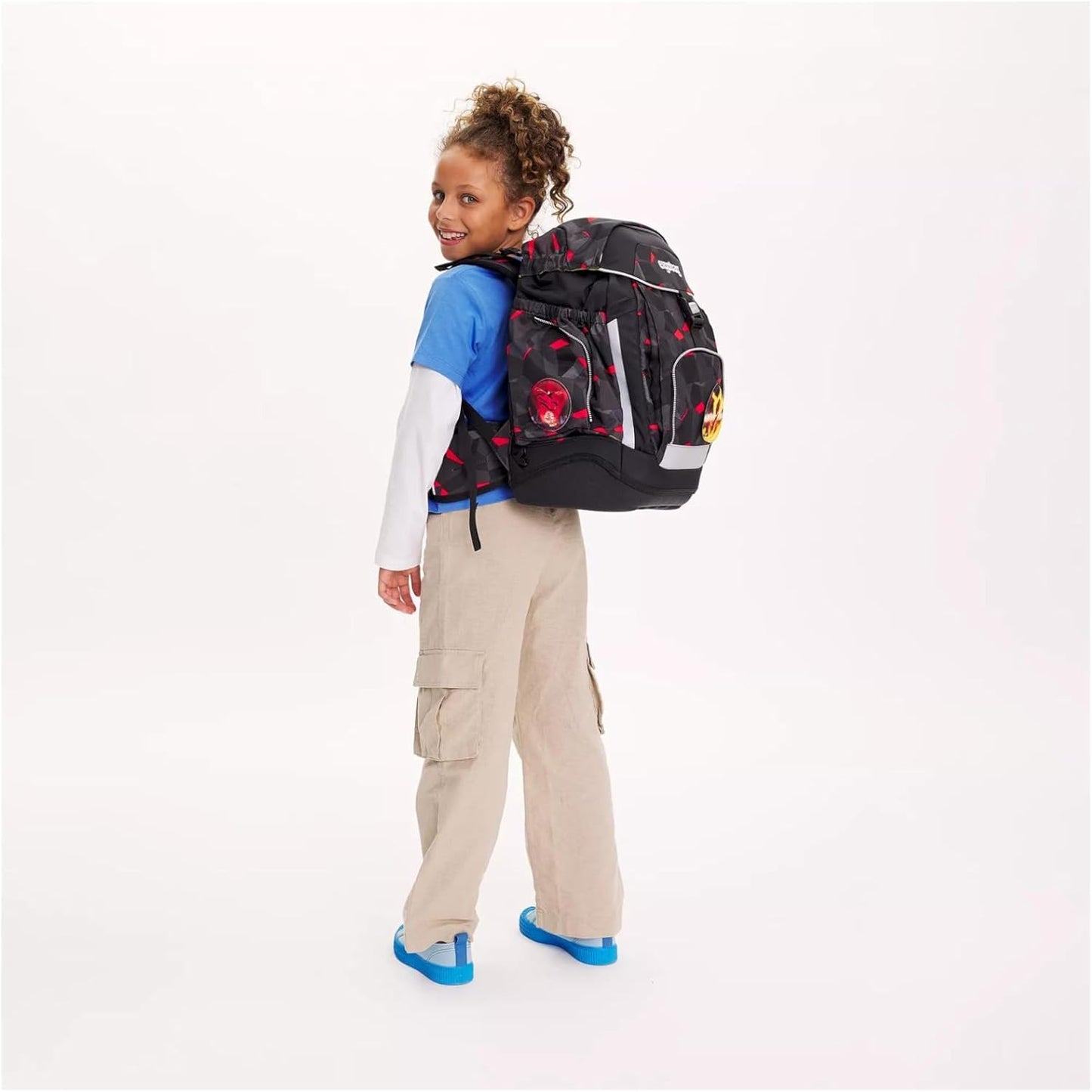 6-teiliges Maxi Schulrucksack-Set, Black, Red/ Einheitsgrösse