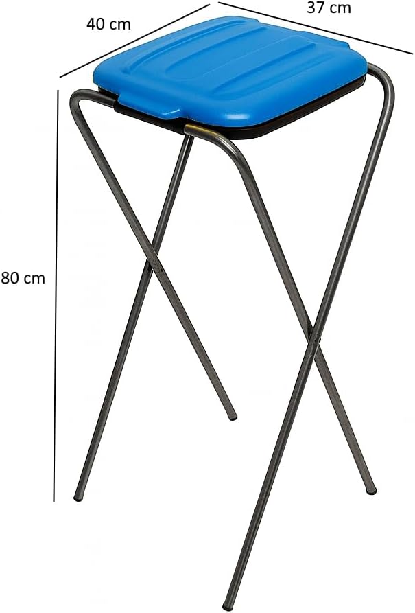 Müllsackständer mit Klappe und Beutelhalter, Blau