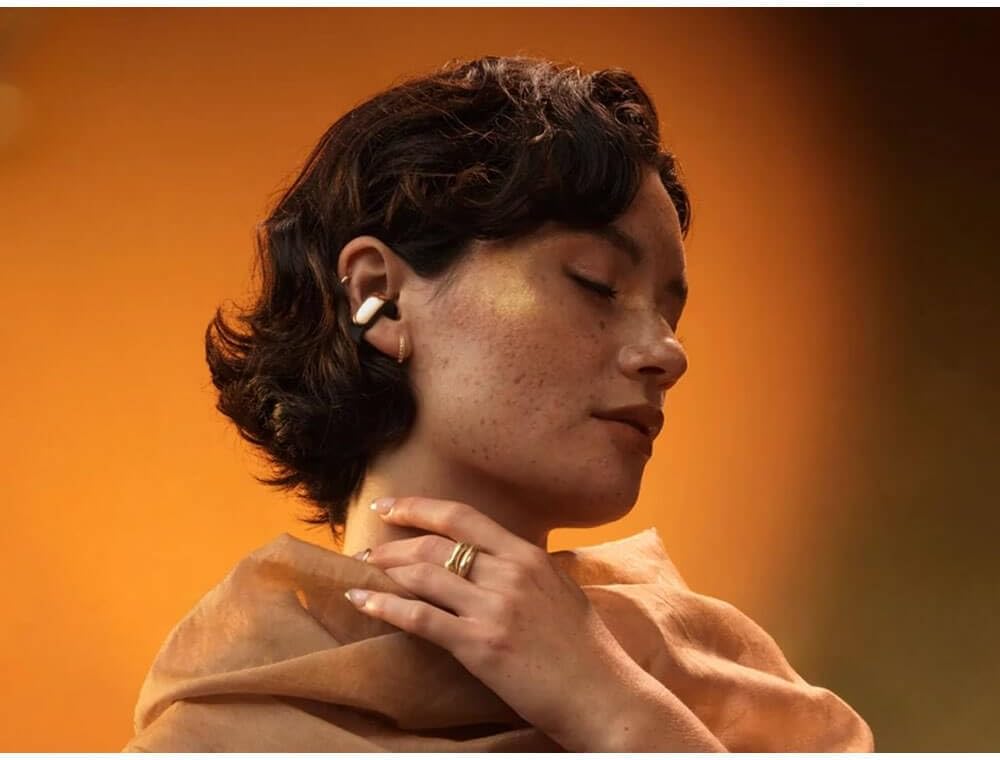 Open Ear Clip On Kopfhörer mit Bluetooth-Technologie, Desert Gold