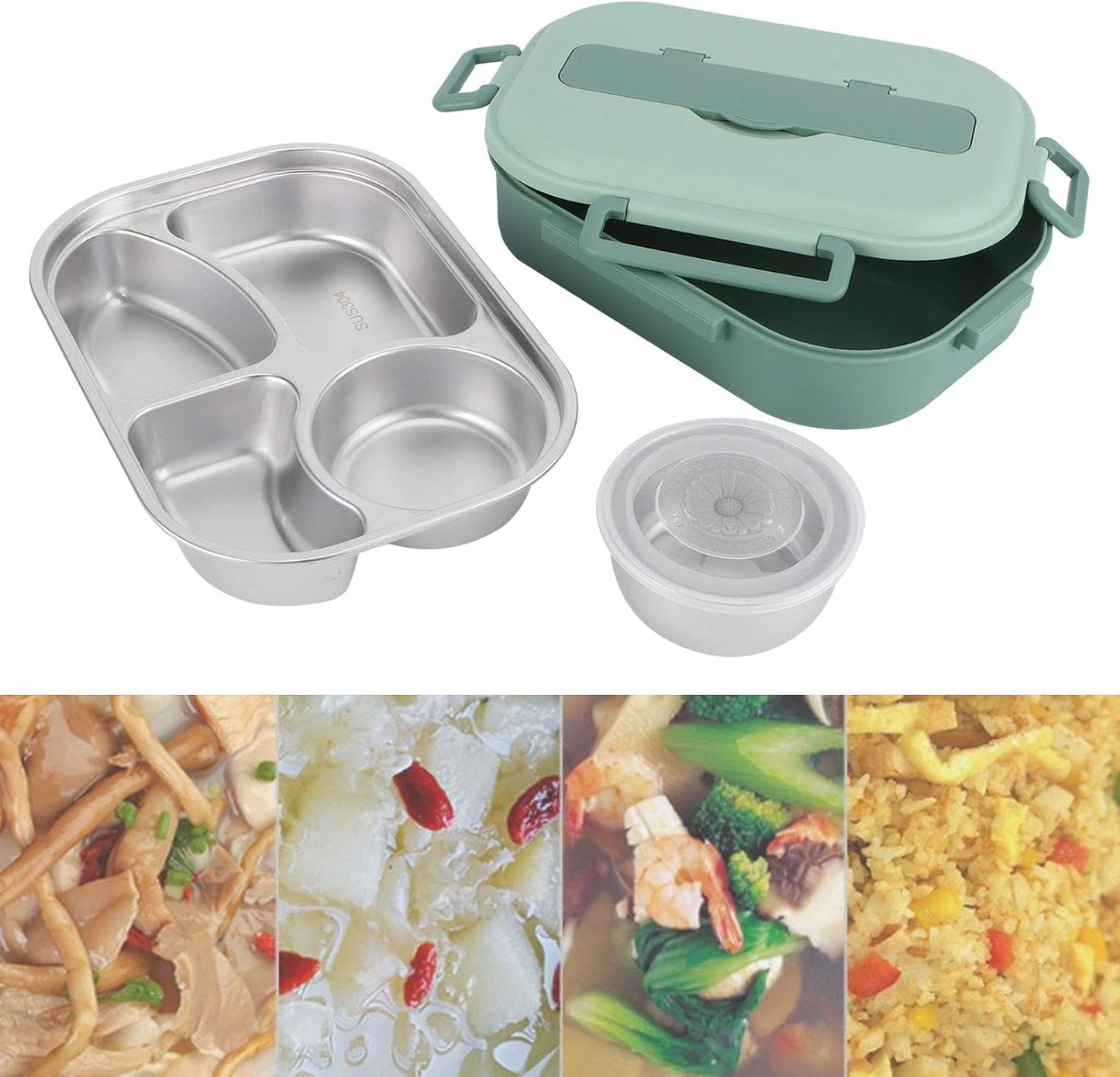 Bento-Lunchbox, 1500ml Grün