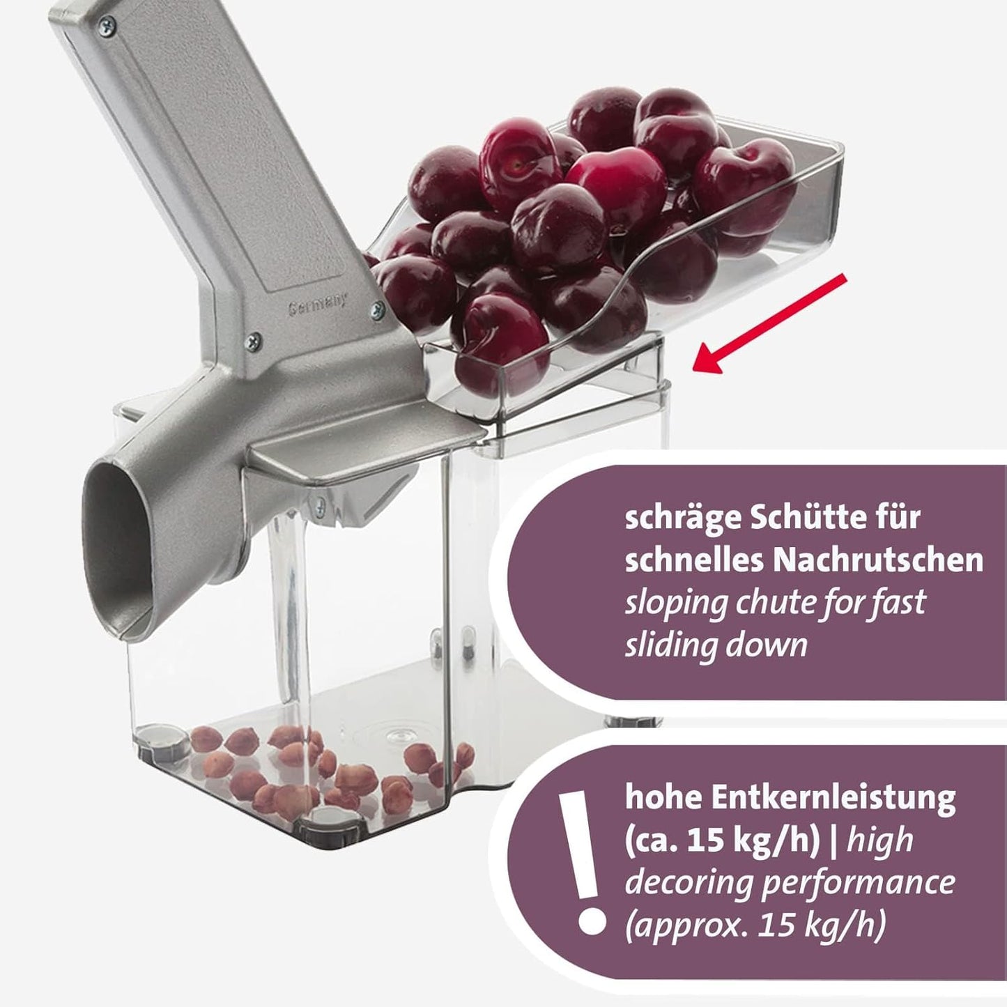 Kirschenentkerner mit grosser Kernkassette 40702260, Kirschomat Kirschomat