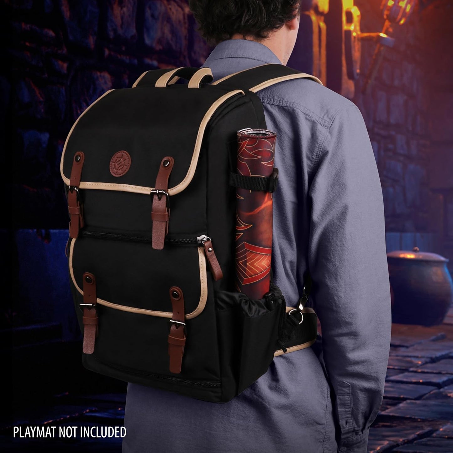 Sammelkarten-Aufbewahrungsbox-Rucksack, Einheitsgrösse Schwarz
