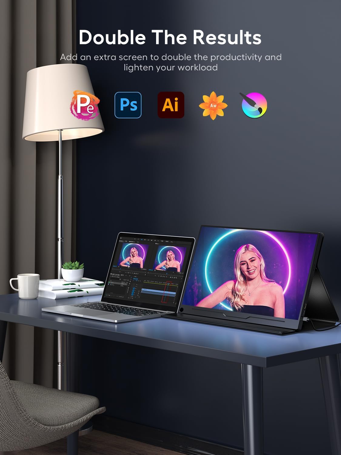 Tragbarer Full HD Monitor, 18.5"