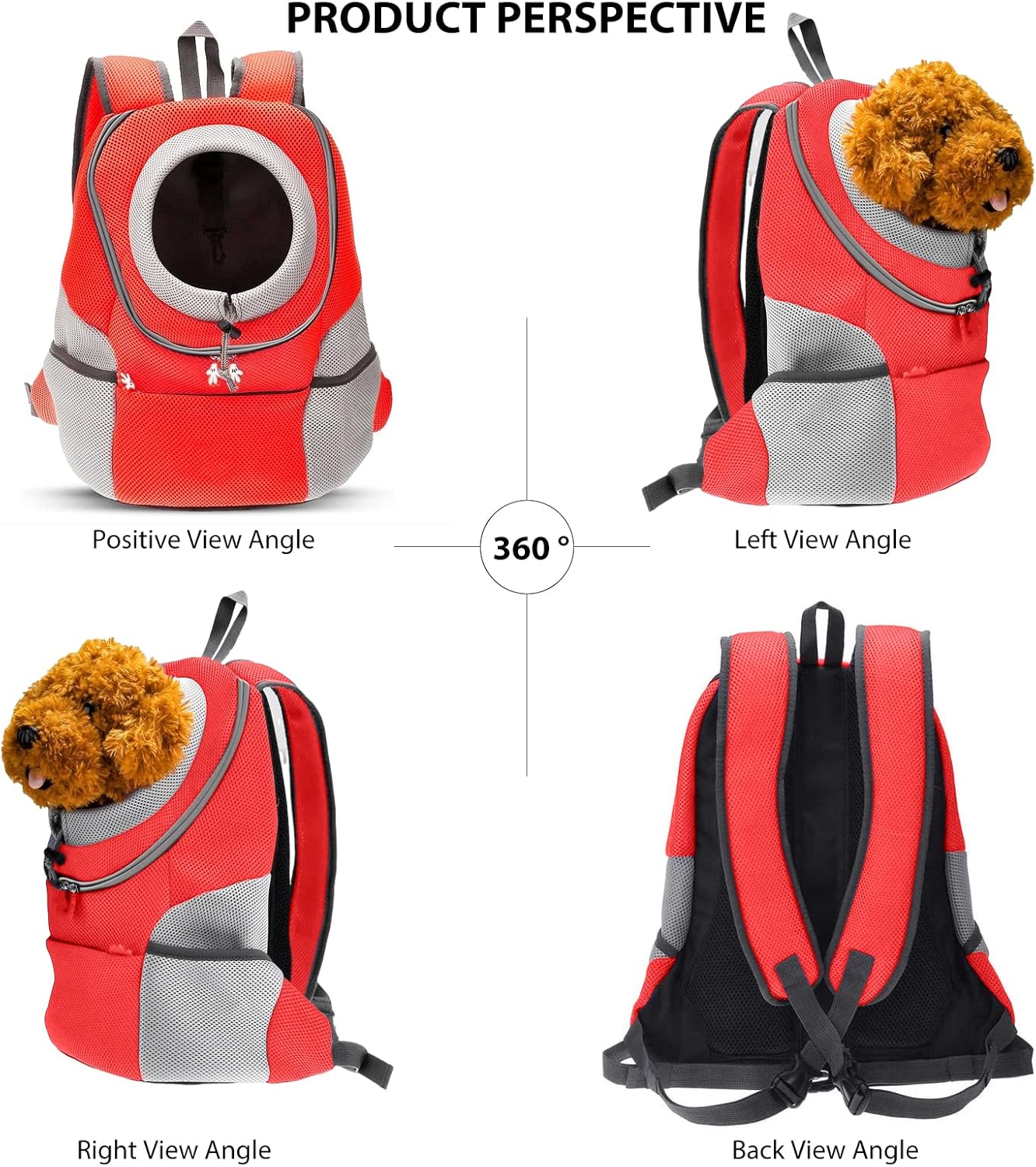 Haustier-Rucksack bis 4,4 kg, L bis zu 4,4 kg Orange