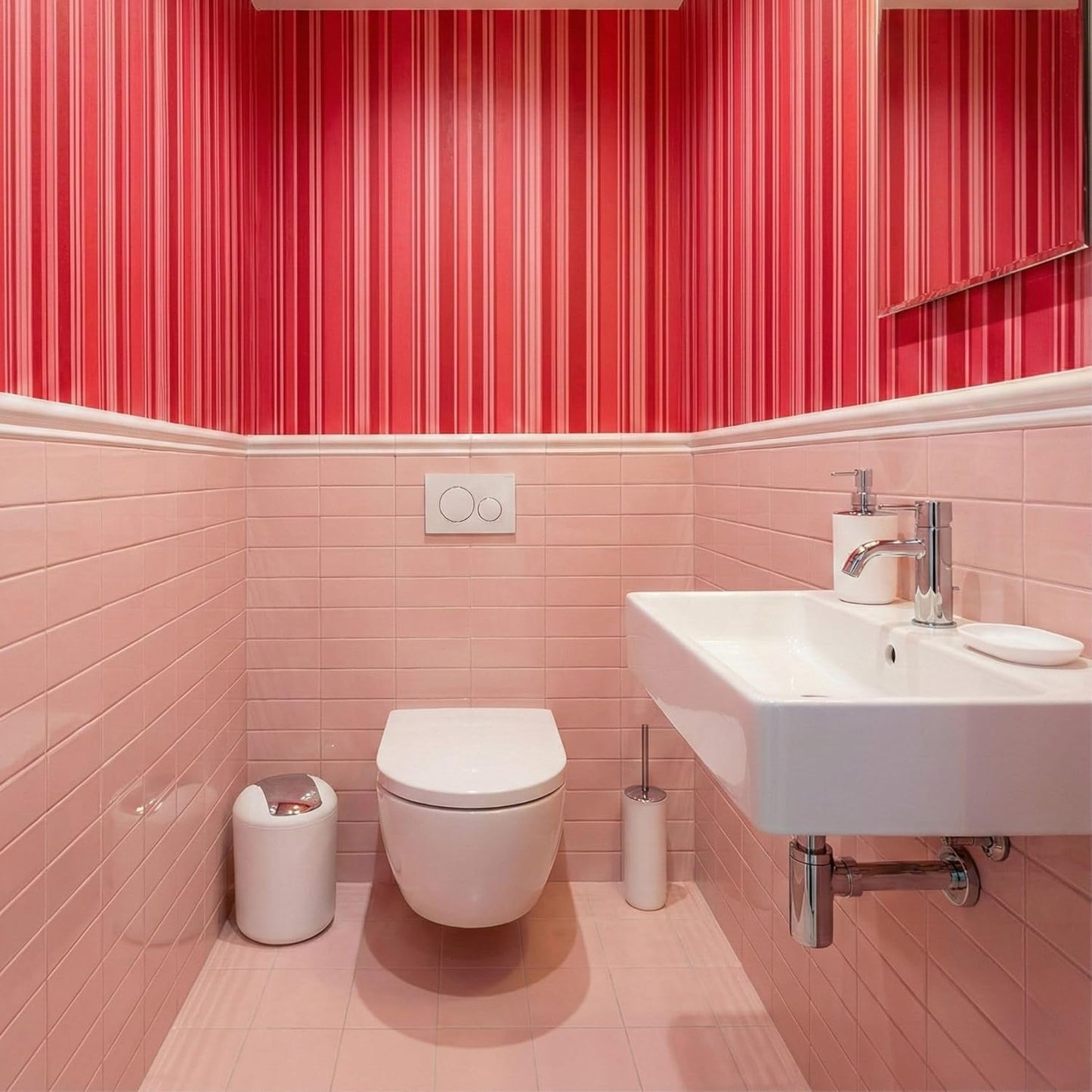 6-teiliges Badezimmer-Zubehörset, Weiss