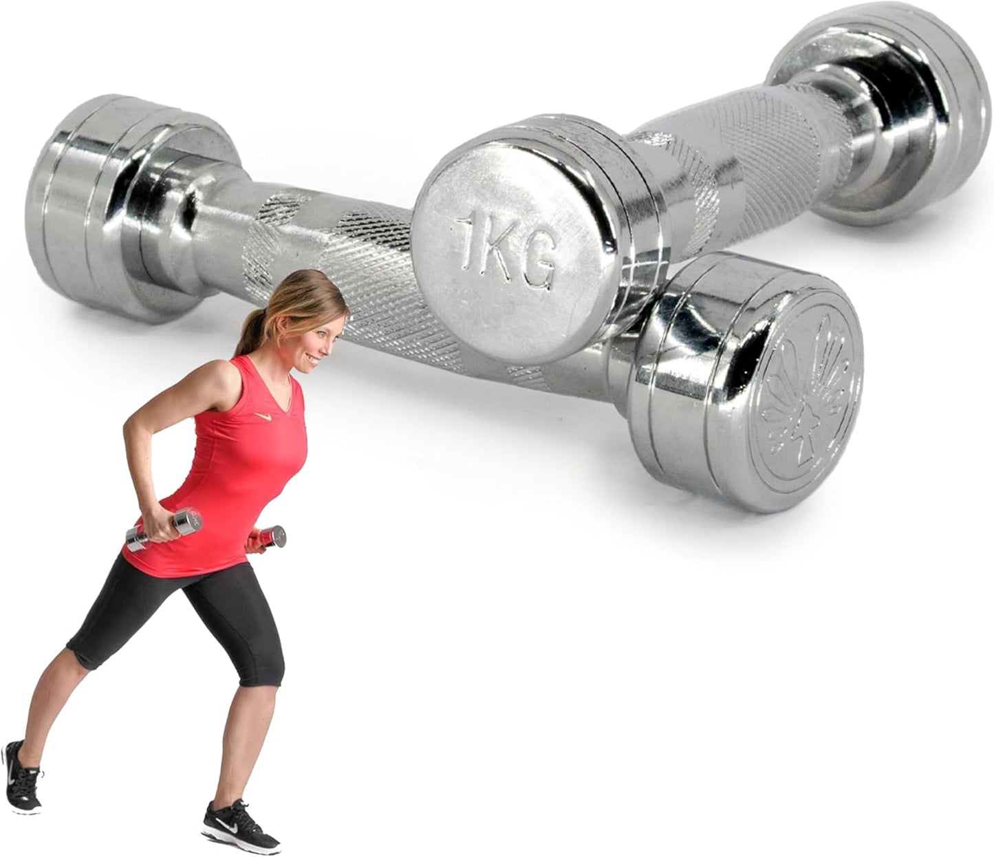 Chrom Hanteln Set, 2x 1 Kg