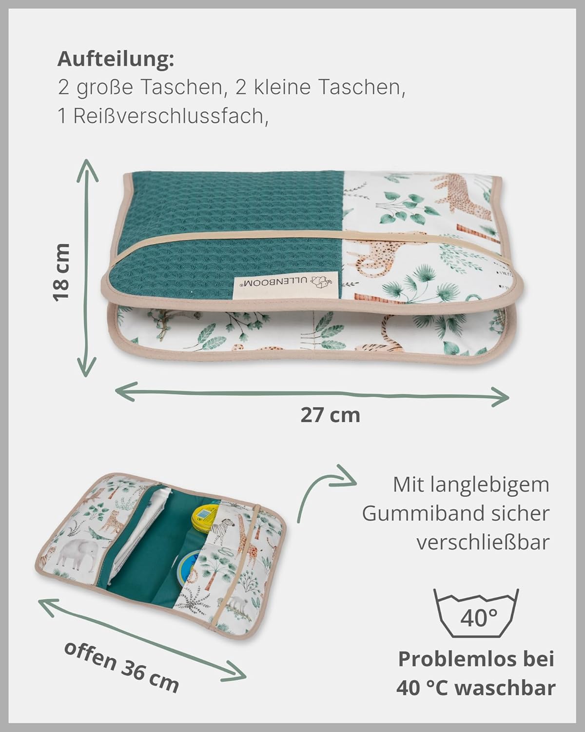 Windeltasche Madagaskar, Madagaskar 18 x 27 cm