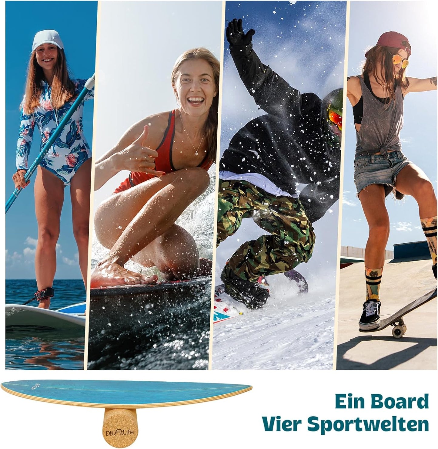 Indoor Balance Board mit Rocker Shape, Aquagrün