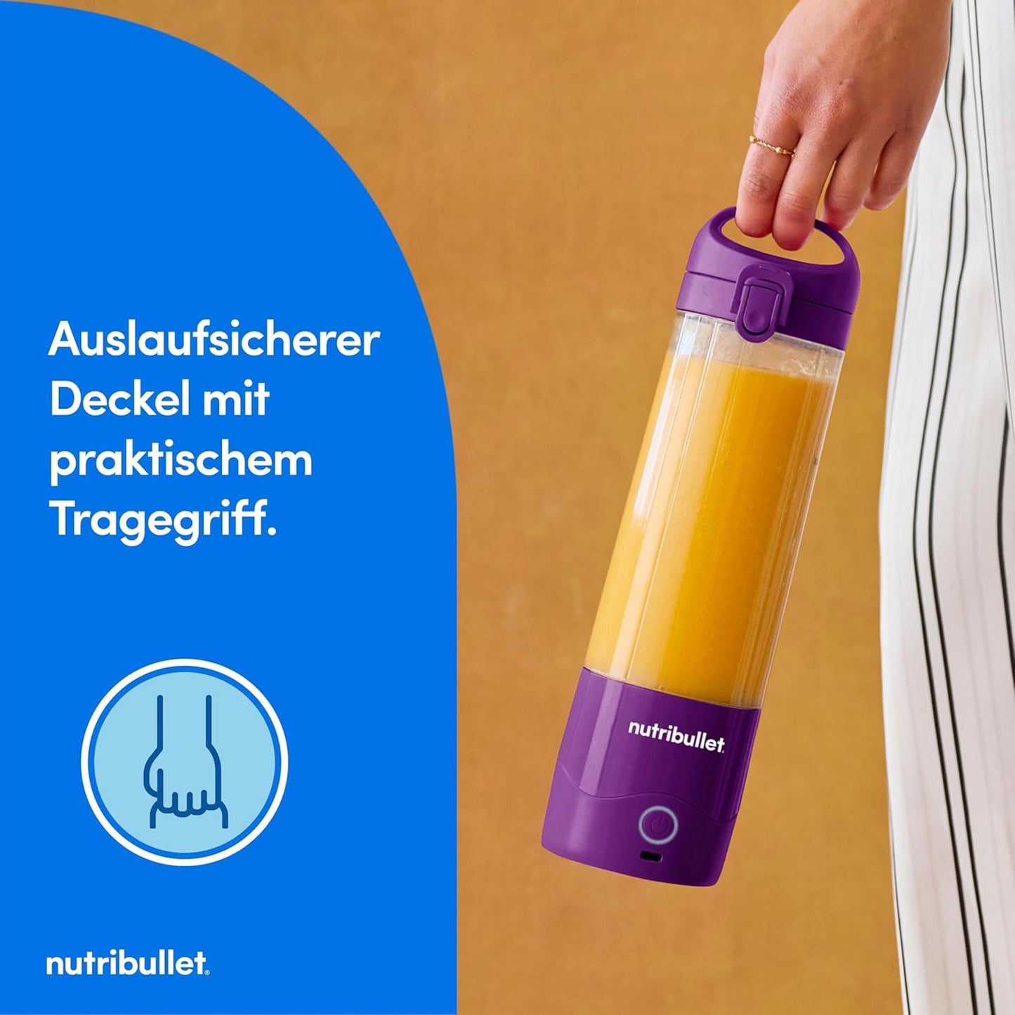 Tragbarer Smoothie-Mixer mit Becher, Lila
