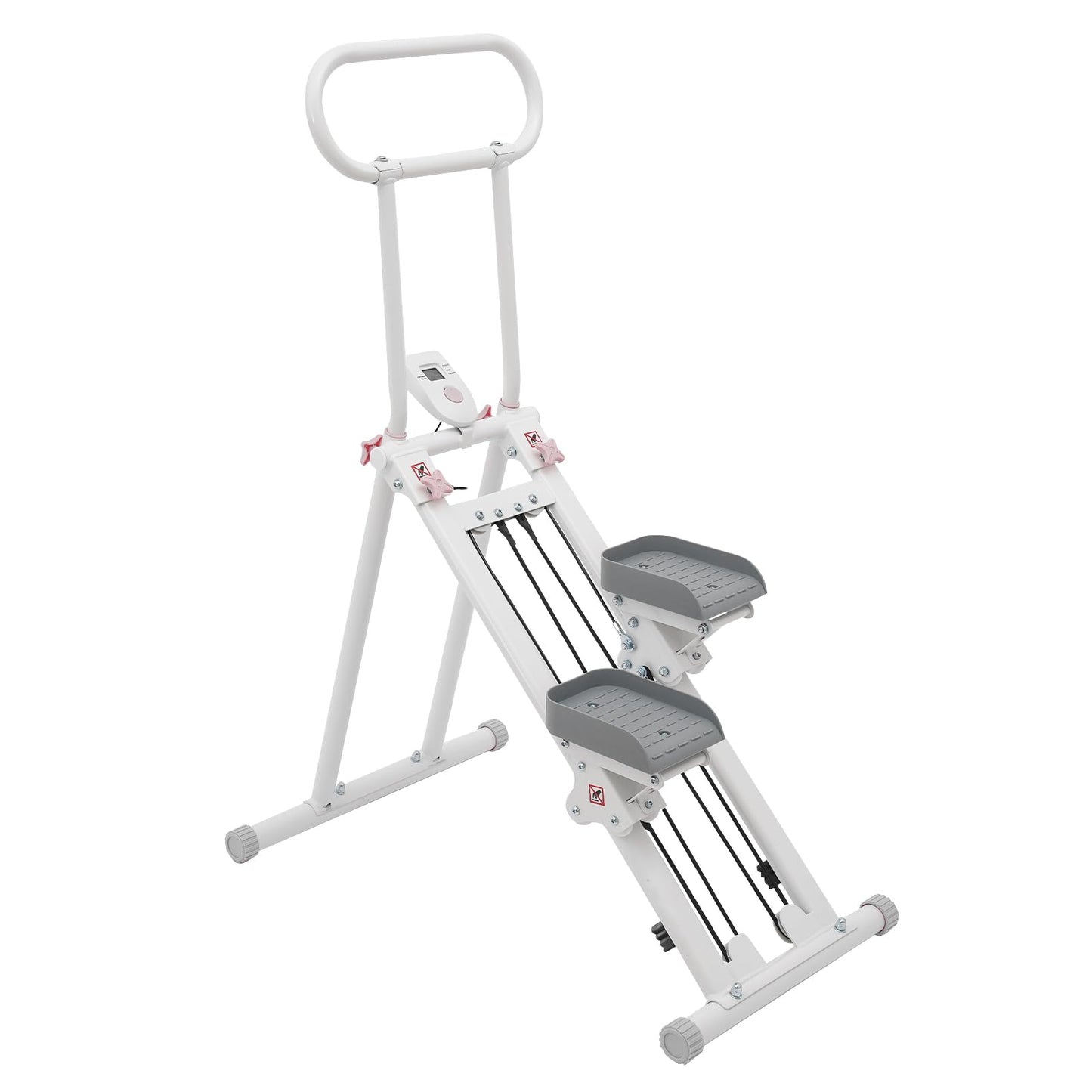 Vertikale Klettermaschine mit LCD-Display, Weiss