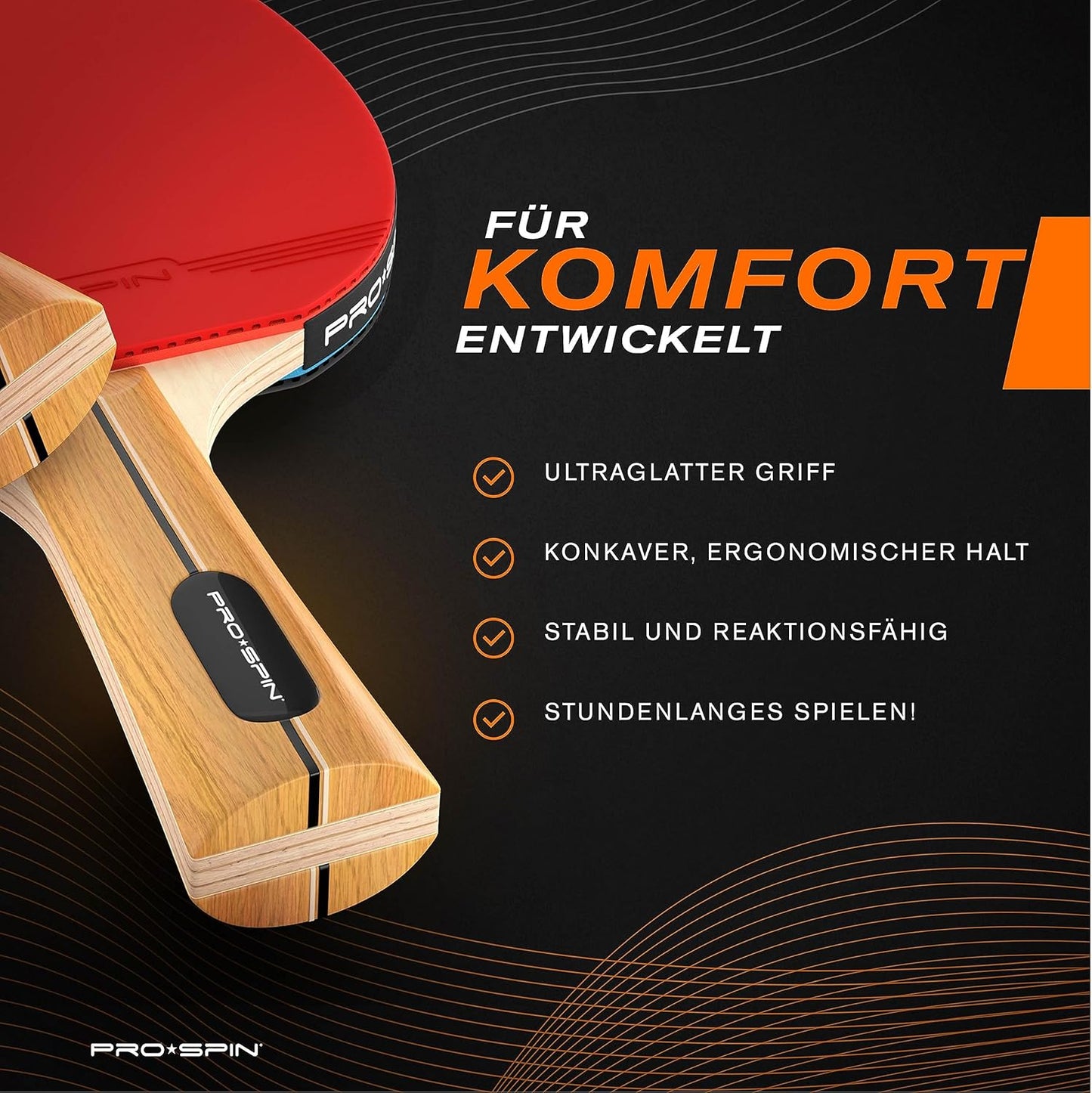 Tischtennis-Set für 4 Spieler, Set für 4 Spieler