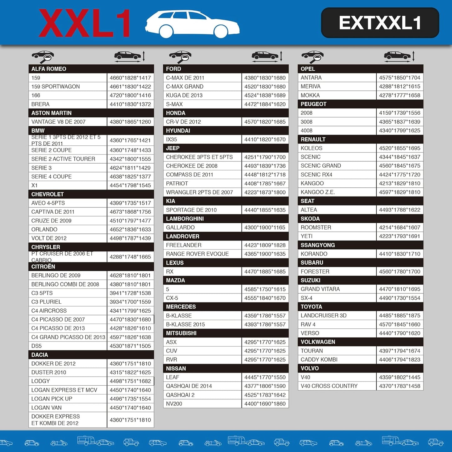 Autoabdeckung  XXL0, XXL0