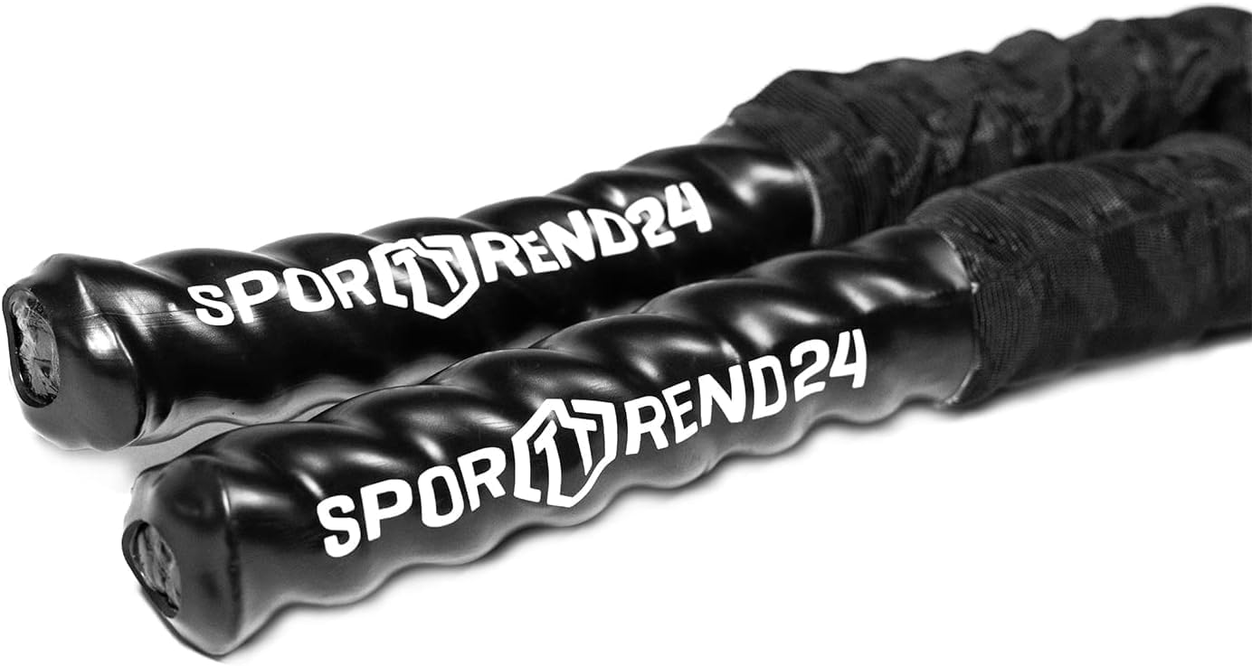Battle Rope Trainingsseil, 9m x 38mm, 9m x 38mm, schwarz