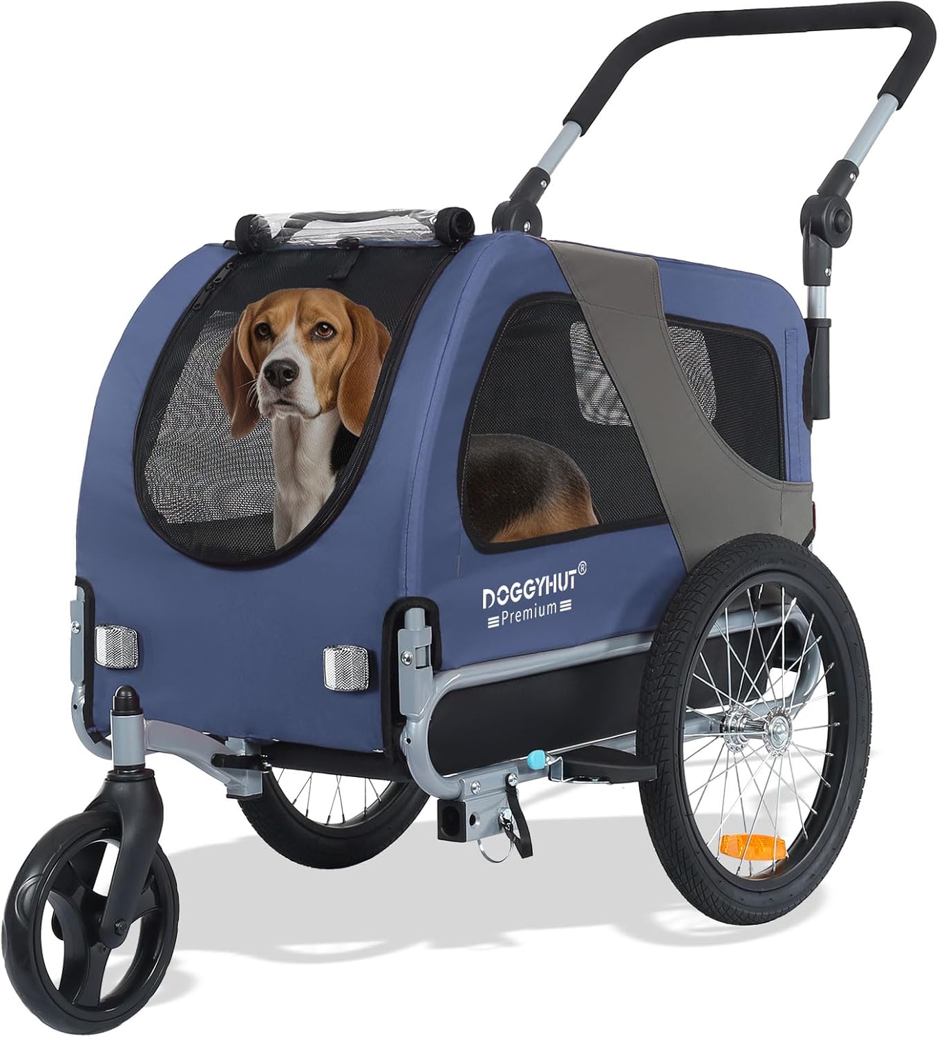 Hundebuggy & Fahrradanhänger bis 23kg, Blau