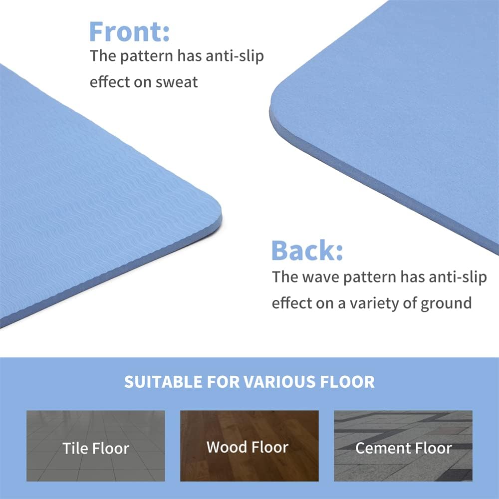 Fitnessmatte, Blau 183 x 61 x 0.6 cm