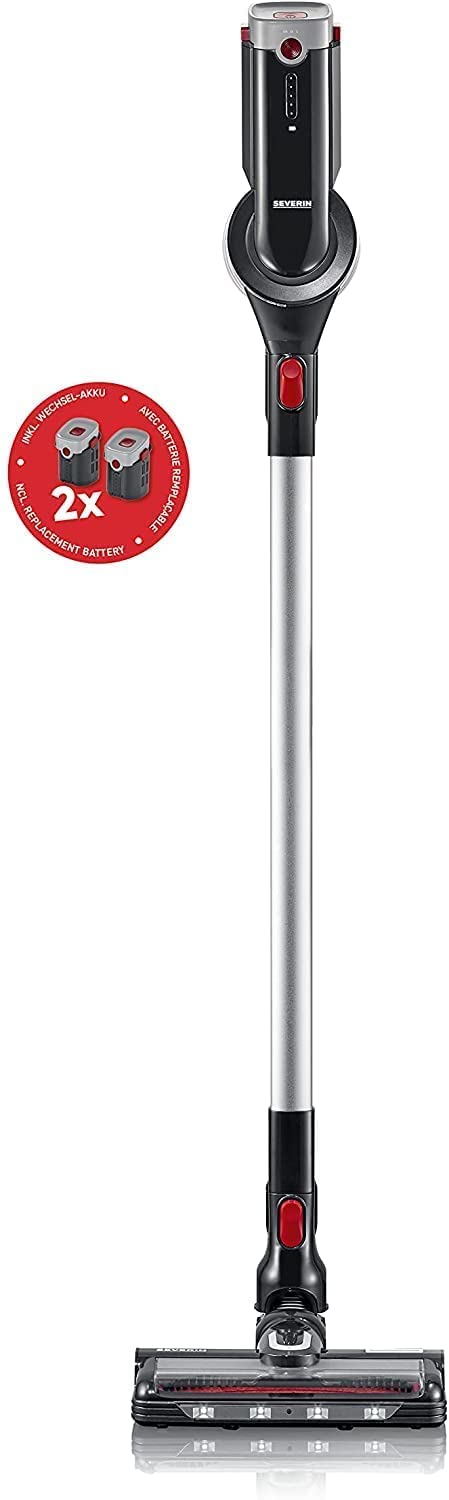 HV 7168, Stielstaubsauger, Schwarz, Rot, Silber