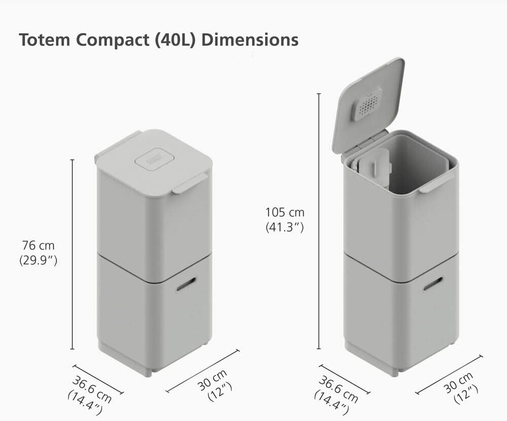 Abfalltrennsystem IntelligentWaste, 40L Stein Single