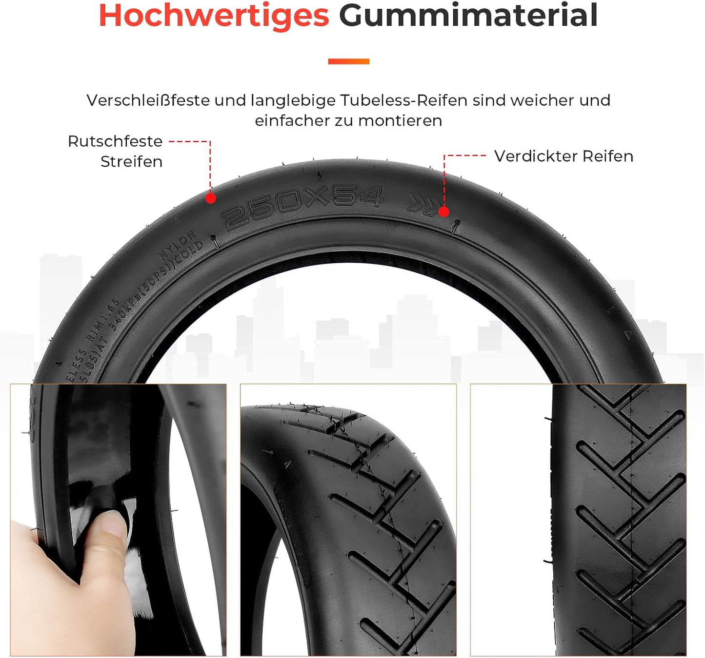 Selbstreparierende Tubeless Reifen
