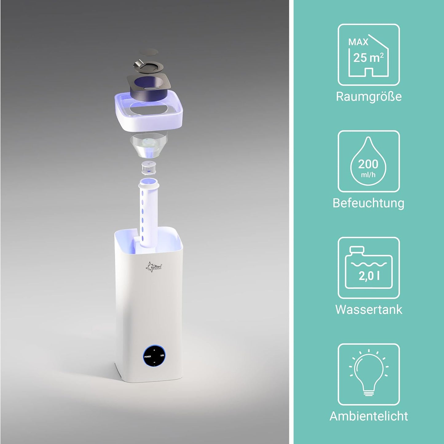 Ultraschallvernebler, Monsun 2500 moodlight