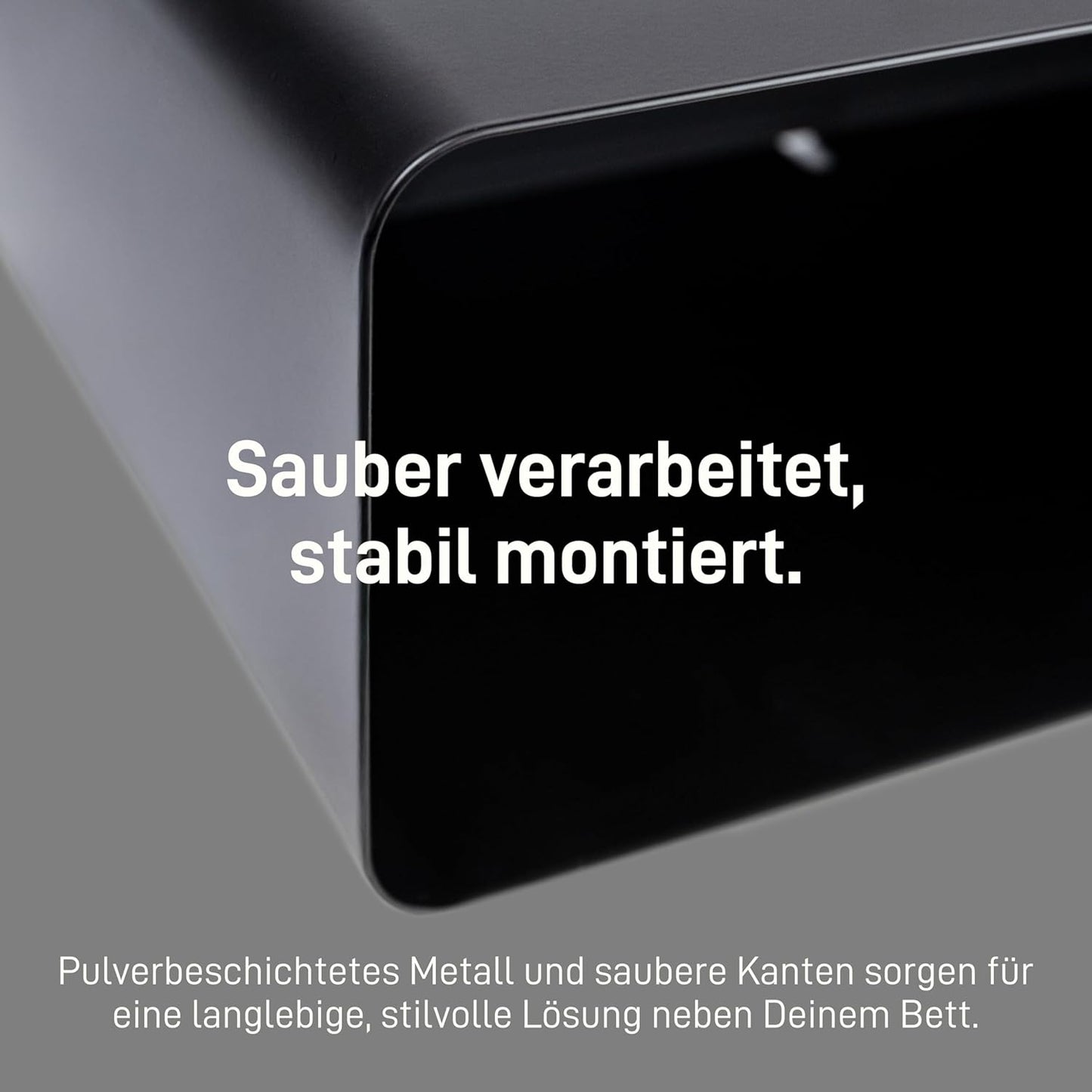 Schwebender Nachttisch, Schwarz