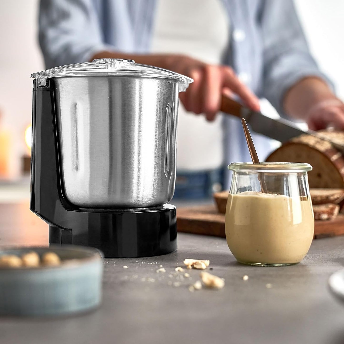 Standmixer Hanno, Anthrazit + Mixbehälter & Flasche