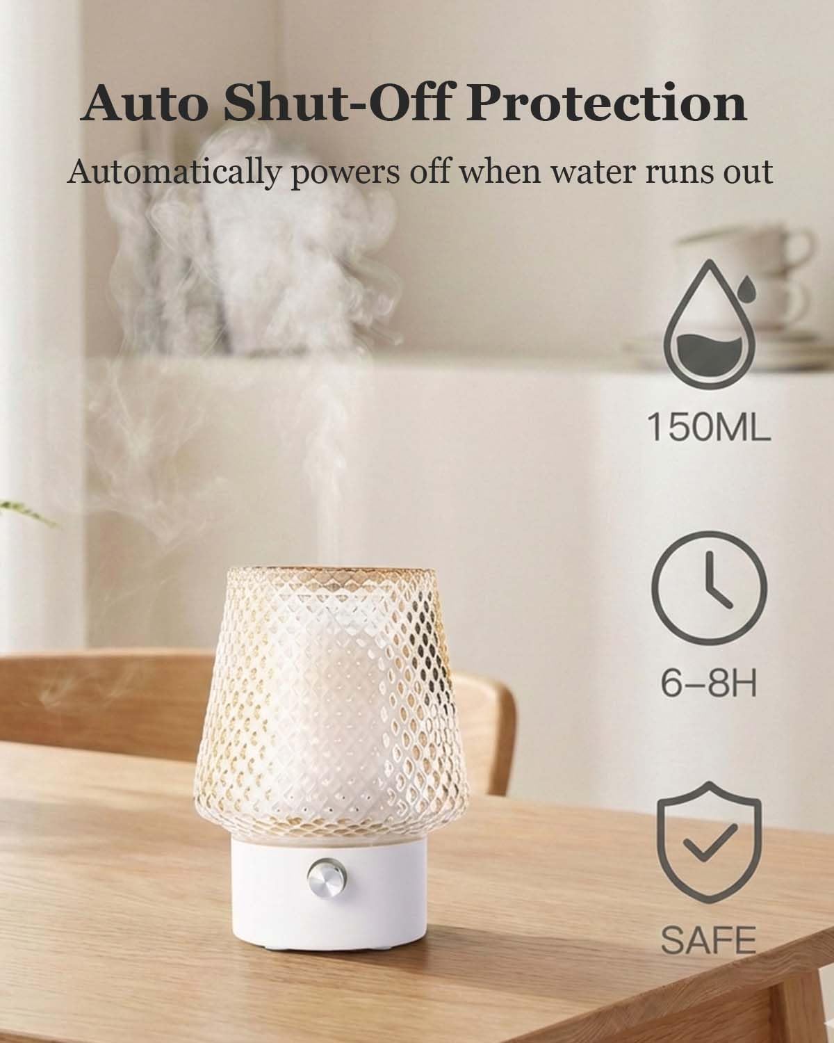 Aromatherapie Diffuser mit LED-Licht, 002-weiss