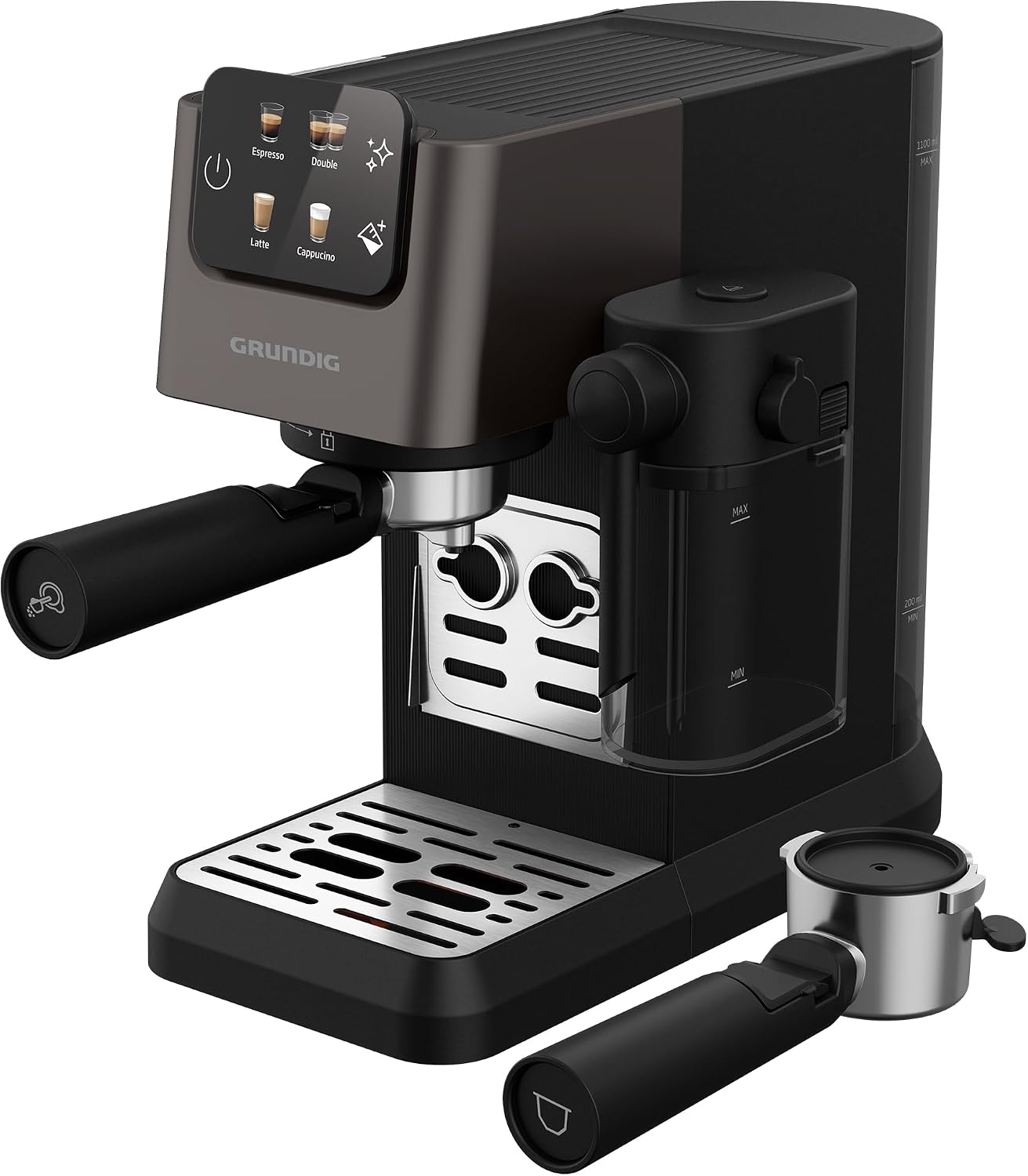 KSM 6430 Siebträgermaschine mit Milchsystem & Zweifachdüse, geeignte für Kaffepads und Kapseln