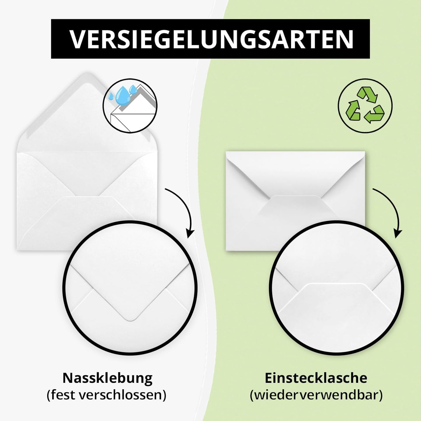 Briefumschläge DIN C6 (200 Stück), 200 Umschläge 10-Hochweiss
