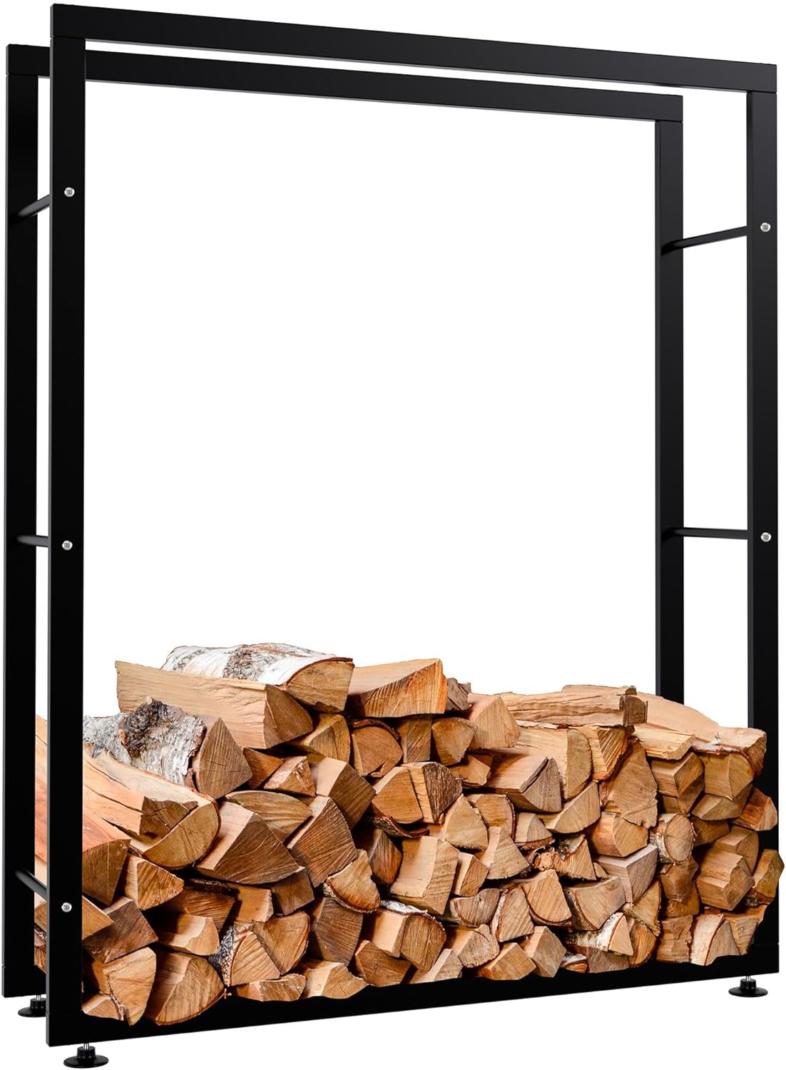 Kaminholzständer Keri V2, 25x100x125, schwarz